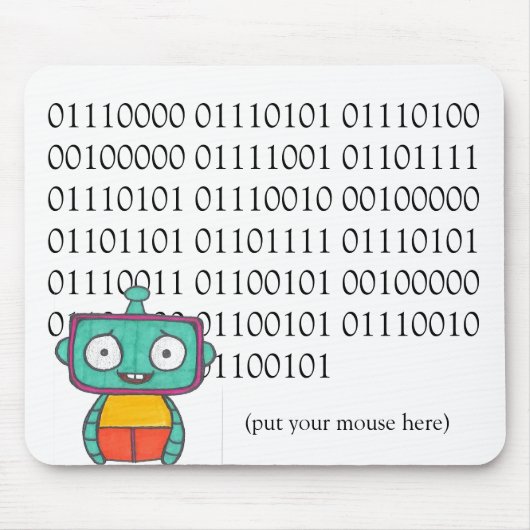 Tapis De Souris Carnet de souris Robot (Devant)