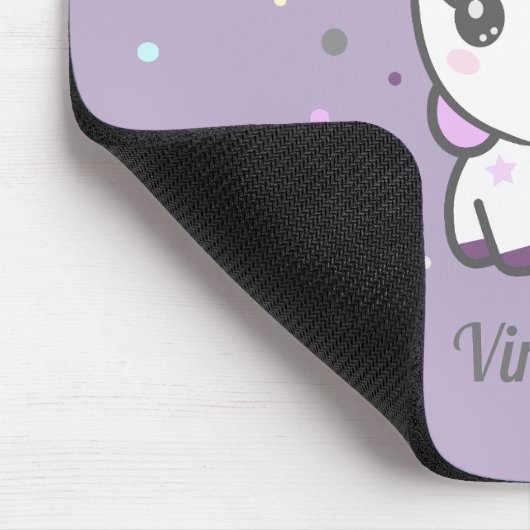 Tapis De Souris Carnet de souris violet Unicorne (Coin)