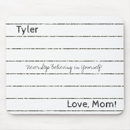 Tapis De Souris Carnet, N'Arrêtez Jamais Croyevin Mouse Pad! Tapis (Devant)