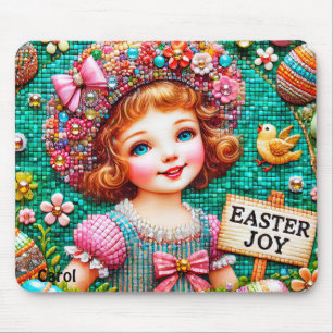 Tapis De Souris CAROL~ EASTER JOY VINTAGE FILLE ~ Pad souris