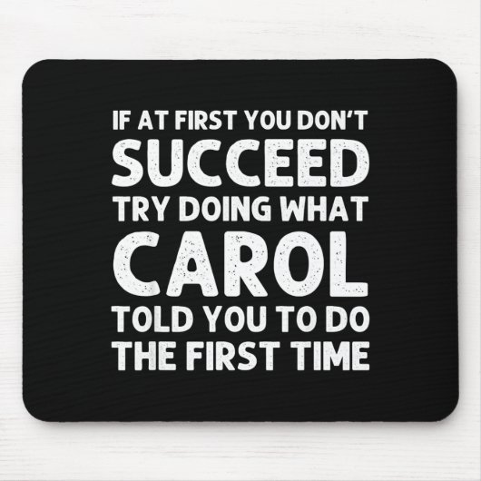 Tapis De Souris Carol Name D Birthday Funny Christmas J (Devant)