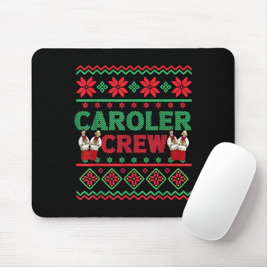 Tapis De Souris Caroler Crew laide pull Noël Caro de Noël (Avec souris)