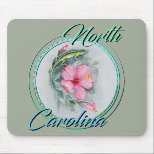 Tapis De Souris Carolina Anole & Hibiscus