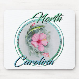 Tapis De Souris Carolina Anole & Hibiscus