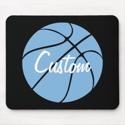 Tapis De Souris Carolina Blue Custom Nom de l'équipe Basketball Mo (Devant)