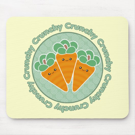 Tapis De Souris Carottes croquantes Kawaii Mousepad (Devant)