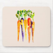 Tapis De Souris Carottes mignonnes aquarelle art (Devant)