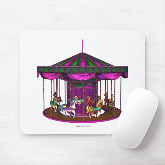 Tapis De Souris Carousel pourpre (Avec souris)