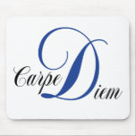 Tapis De Souris Carpe Diem<br><div class="desc">Saisissez le jour avec ce mousepad inspiré. Cette conception des textes est dans une police débordante de manuscrit en couleurs de noir et profondément de bleu. Fait un grand cadeau !</div>