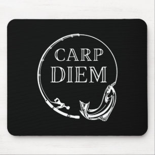 Tapis De Souris Carpe Diem Saisir La Carpe Drôle De Pêche Carpe Di