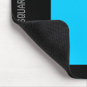 Tapis De Souris Carré - bleu ciel et noir (Coin)