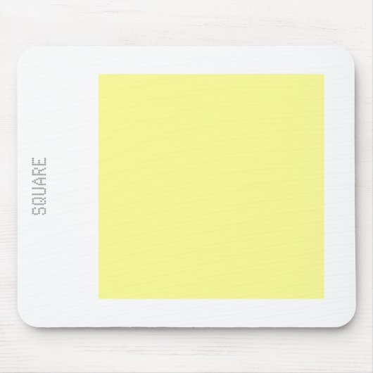 Tapis De Souris Carré - Chalk Jaune et Blanc (Devant)