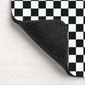 Tapis De Souris Carré de À damiers noir et blanc (Coin)