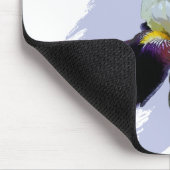 Tapis de souris carré Iris violet et blanc (Coin)