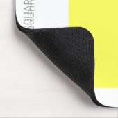 Tapis De Souris Carré - Jaune clair et blanc (Coin)