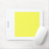 Tapis De Souris Carré - Jaune clair et blanc (Avec souris)