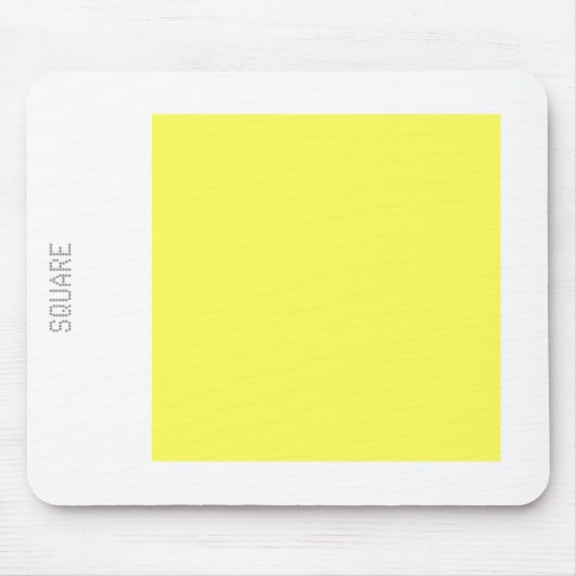 Tapis De Souris Carré - Jaune clair et blanc (Devant)