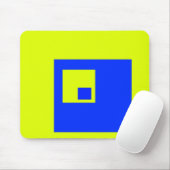 Tapis De Souris Carré jaune et bleu (Avec souris)