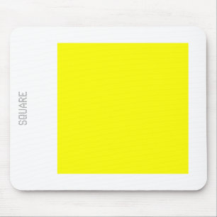 Tapis De Souris Carré - Jaune sur blanc