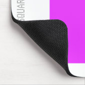 Tapis De Souris Carré - Néon violet et blanc (Coin)