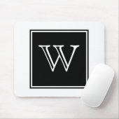 Tapis De Souris Carré noir Monogram Mousepad (Avec souris)
