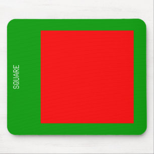Tapis De Souris Carré - Rouge et Vert