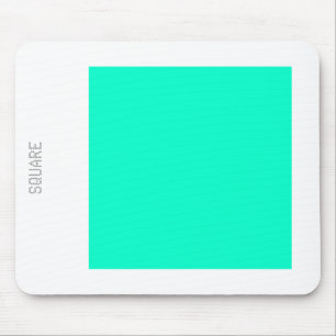 Tapis De Souris Carré - Turquoise et Blanc