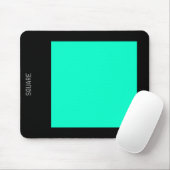 Tapis De Souris Carré - Turquoise et Blanc (Avec souris)