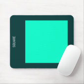 Tapis De Souris Carré - Turquoise et vert foncé (Avec souris)