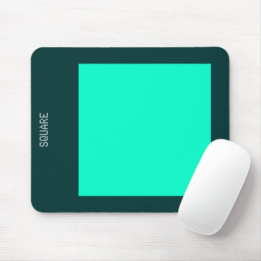Tapis De Souris Carré - Turquoise et vert foncé (Avec souris)