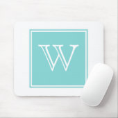 Tapis De Souris Carré turquoise Monogram Mousepad (Avec souris)