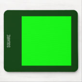 Tapis De Souris Carré - Vert et Vert Dk (Devant)