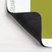 Tapis De Souris Carré - Vert olive et blanc (Coin)