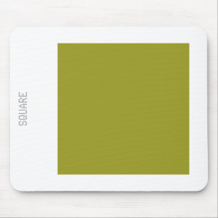 Tapis De Souris Carré - Vert olive et blanc