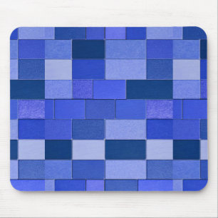 Tapis De Souris Carreaux de mosaïque bleus