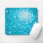 Tapis De Souris Carreaux Disco Mousepac bleu horizontal (Avec souris)
