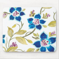 Carreaux floraux de l'abbaye - Flores bleues