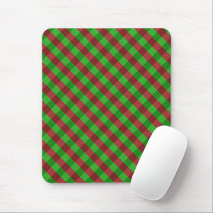 Tapis De Souris Carreaux Rouges & Verts Pailletés