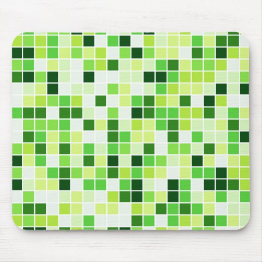 Tapis De Souris Carrelage de piscine, Carrelage en mosaïque verte, (Devant)