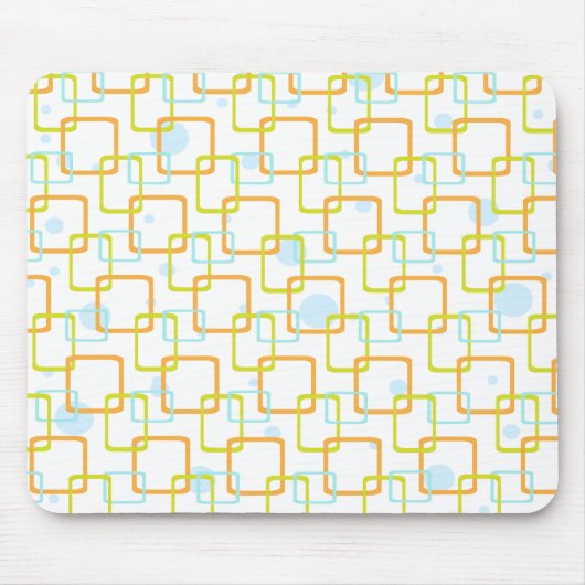 Tapis De Souris Carrés d'orange de mod (Devant)