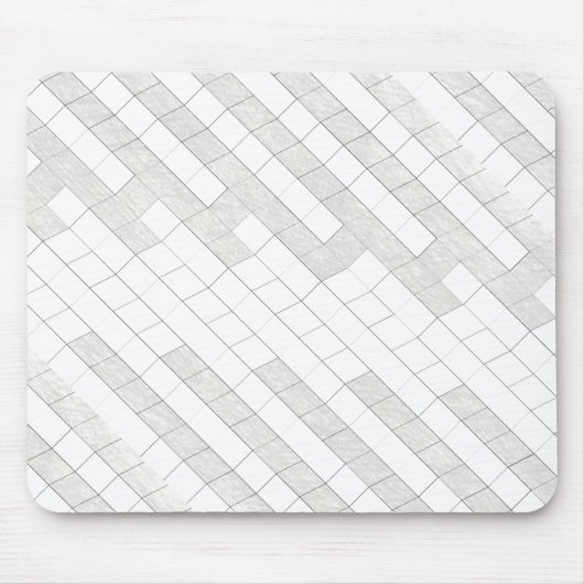 Tapis De Souris carrés en zigzag gris... (Devant)