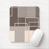 Tapis De Souris Carrés géométriques - Crème au chocolat (Avec souris)