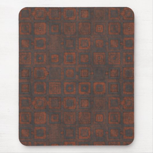 Tapis De Souris Carrés métalliques rouillés (Devant)
