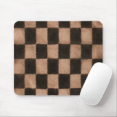 Tapis De Souris Carrés noirs orange (Avec souris)