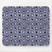 Tapis De Souris Carrés rétro - Bleu en poudre sur noir (Devant)