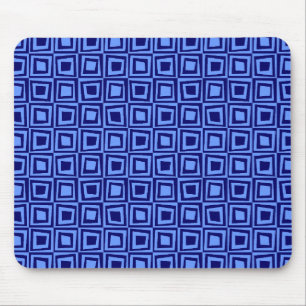 Tapis De Souris Carrés rétro - Deep Navy sur Blue 6699FF