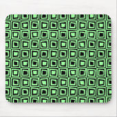 Tapis De Souris Carrés rétro - Mint vert sur noir (Devant)