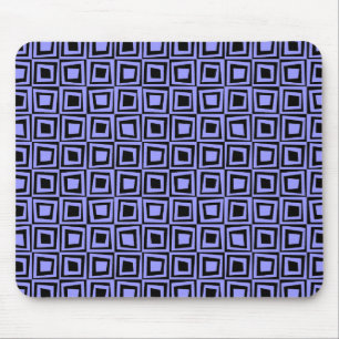 Tapis De Souris Carrés rétro - Pastel Blue sur Noir