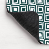 Tapis De Souris Carrés rétro - Vert foncé sur blanc (Coin)