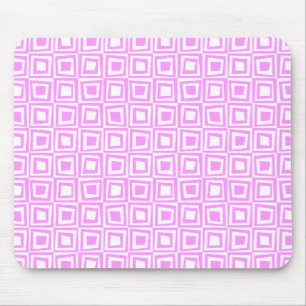 Tapis De Souris Carrés rétro - Violet clair sur blanc